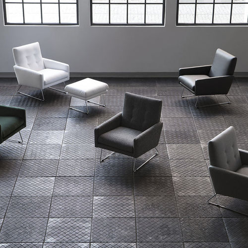 Poltrona contemporanea - MAX - SITS Sp. z o.o. - in pelle / in tessuto / in metallo