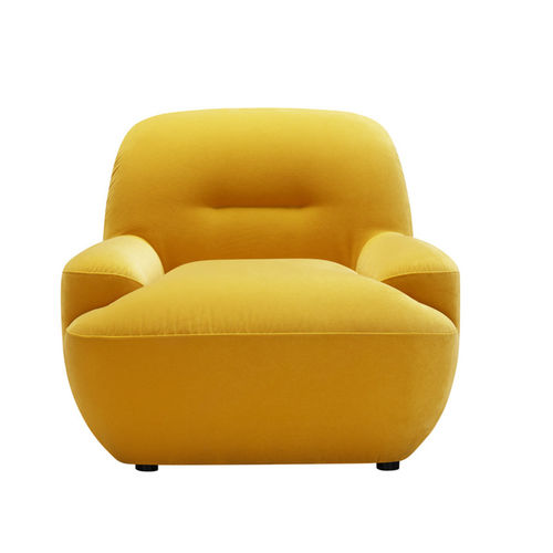 Poltrona contemporanea - Uma - SITS Sp. z o.o. - in tessuto / beige / gialla