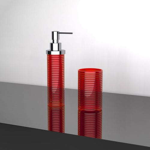 Distributore di sapone professionale - LINEA - GLASS DESIGN Srl - da appoggio / in vetro / manuale