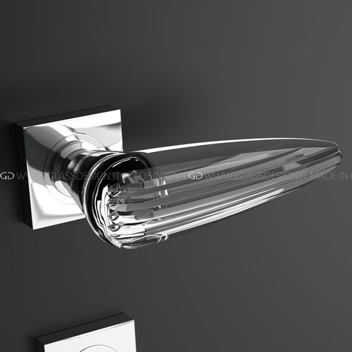 Maniglia per porta - Oka Home - GLASS DESIGN Srl - in ottone / in cristallo / contemporanea