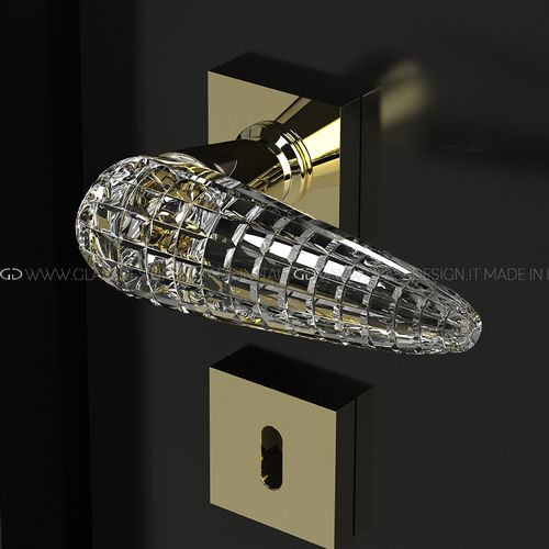 Maniglia per porta - Luxor Home - GLASS DESIGN Srl - in ottone / in cristallo / contemporanea