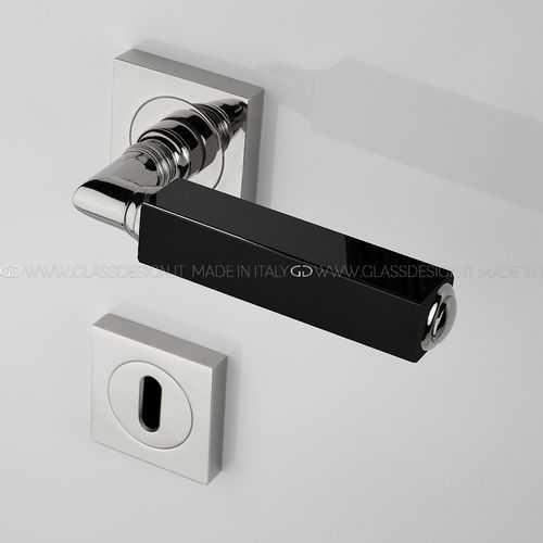 Maniglia per porta - Cube - GLASS DESIGN Srl - in ottone / in cristallo / contemporanea