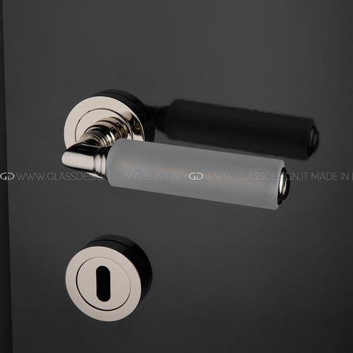 Maniglia per porta - kikka Krystal - GLASS DESIGN Srl - in ottone / in cristallo / contemporanea
