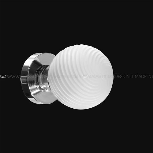 Pomello per porta contemporaneo - Torciglione - GLASS DESIGN Srl - classico / in ottone / in cristallo
