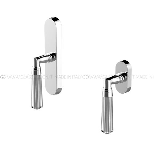 Maniglia da finestra - Elka Rigata - GLASS DESIGN Srl - in ottone / in cristallo / contemporanea