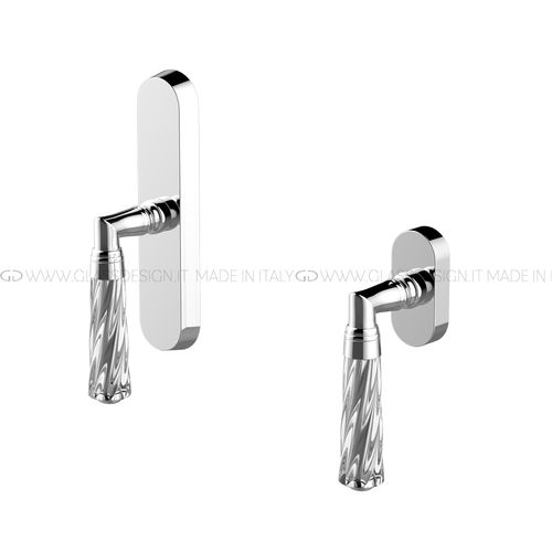 Maniglia da finestra - Elka Torciglione - GLASS DESIGN Srl - in ottone / in cristallo / contemporanea