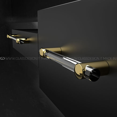 Maniglia per mobile in ottone cromato - Profili  - GLASS DESIGN Srl - in ottone lucidato / in cristallo