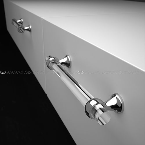 Maniglia per mobile in ottone cromato - M510 - GLASS DESIGN Srl - in ottone lucidato / in cristallo