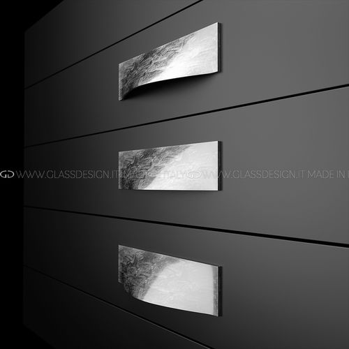 Maniglia per mobile in metallo - Foglia - GLASS DESIGN Srl - in cristallo / levigata