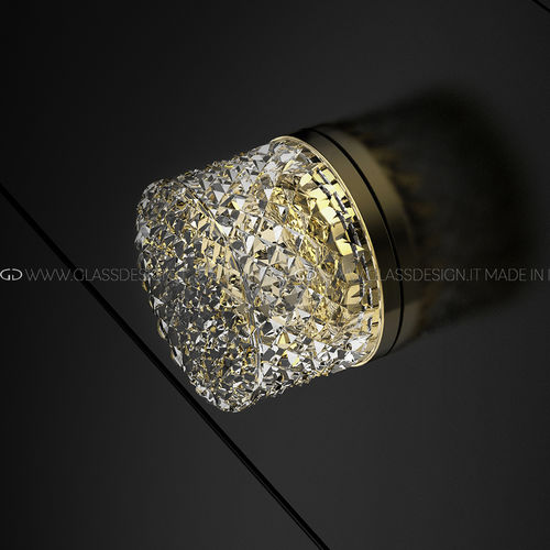 Pomello per mobile in stile - Princess  - GLASS DESIGN Srl - in ottone / in cristallo