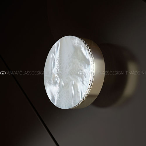 Pomello per mobile contemporaneo - Perla Lux - GLASS DESIGN Srl - in ottone / in madreperla / in cristallo Swarovski®