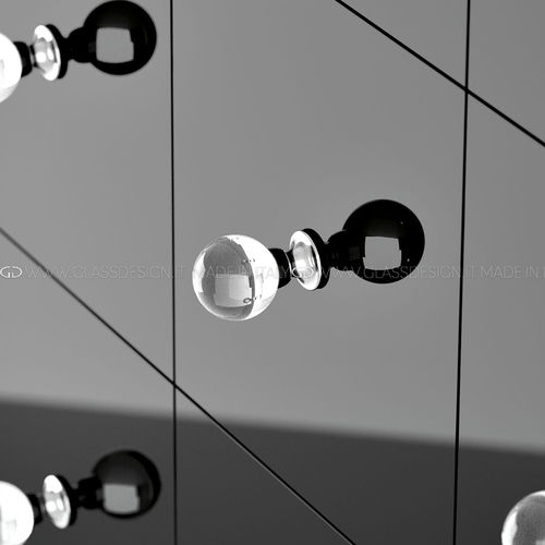 Pomello per mobile classico - Sfera - GLASS DESIGN Srl - in ottone / in cristallo