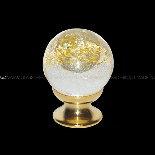 Pomello per mobile classico - Murano - GLASS DESIGN Srl - in ottone / in vetro di Murano