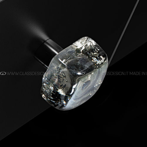 Pomello per mobile contemporaneo - Frozen - GLASS DESIGN Srl - in ottone / in vetro