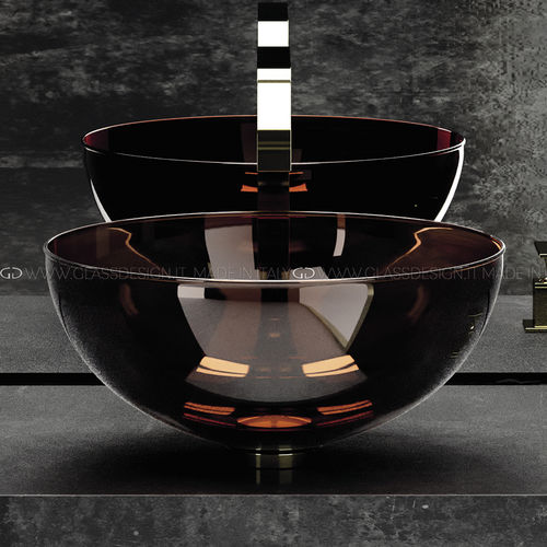 Lavabo da appoggio - Laguna Murano Night - GLASS DESIGN Srl - in vetro di Murano / personalizzabile / fatto a mano