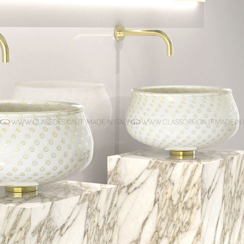 Lavabo da appoggio - Ottico Murano Lux - GLASS DESIGN Srl - in vetro di Murano / personalizzabile / fatto a mano