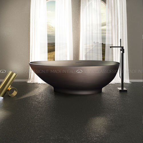 Vasca da bagno ovale - KOOL STYLE - GLASS DESIGN Srl - ad isola / per ambiente abitativo / in acrilico