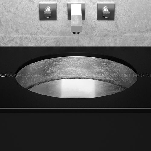 Lavabo sottopiano - Rho Lux Sotto - GLASS DESIGN Srl - in Pert® / rotondo / senza foro