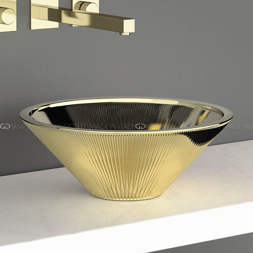 Lavabo da appoggio - Tekno Lux / Tekno Lux Sotto - GLASS DESIGN Srl - in vetro / conico / senza foro