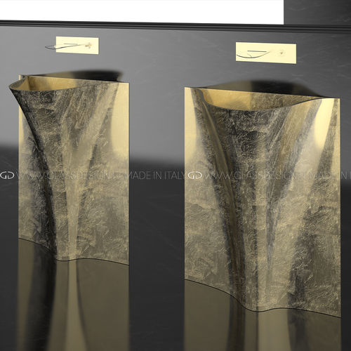 Lavabo autoportante - TEMPO - GLASS DESIGN Srl - in VetroFreddo® / senza foro / senza troppopieno