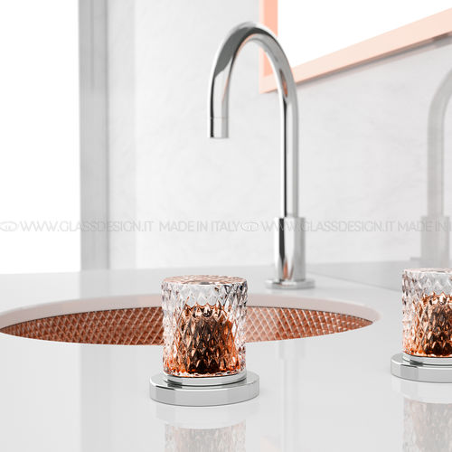 Lavabo sottopiano - Ramada Lux Sotto - GLASS DESIGN Srl - in cristallo / rotondo / senza foro