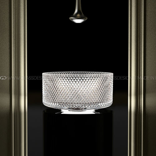 Lavabo da appoggio - Villa / Villa Lux - GLASS DESIGN Srl - in cristallo / rotondo / senza foro