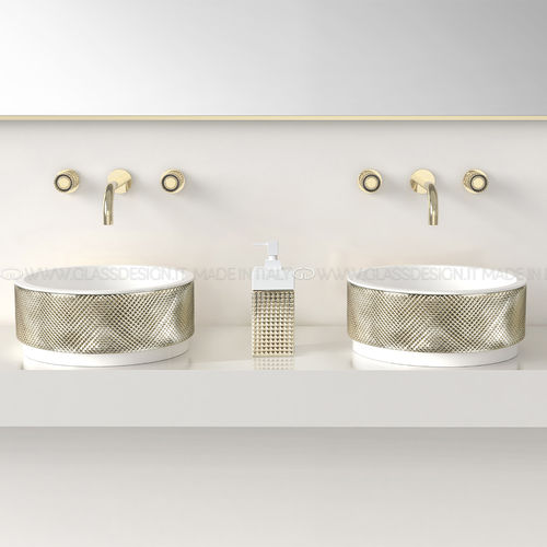 Lavabo da appoggio - Royal Absolute/Royal Absolute 40 - GLASS DESIGN Srl - in cristallo / rotondo / senza foro
