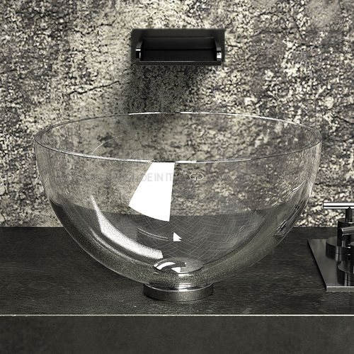 Lavabo da appoggio - Chelo - GLASS DESIGN Srl - in cristallo / rotondo / senza foro