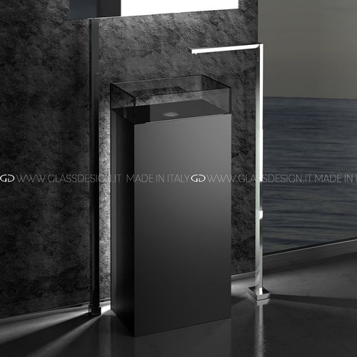 Lavabo autoportante - SKYLINE EVOLUTION SMALL/MEDIUM - GLASS DESIGN Srl - in vetro / rettangolare / senza foro