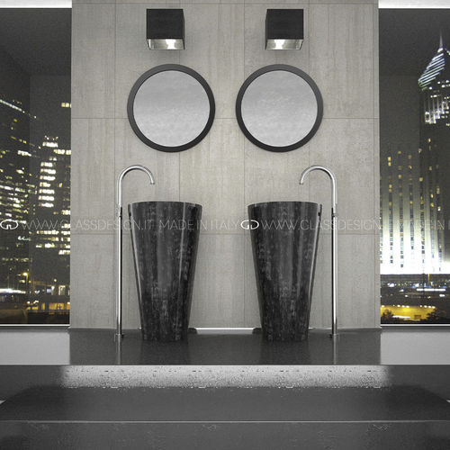 Lavabo autoportante - TOM TOM 2 - GLASS DESIGN Srl - in VetroFreddo® / lucido / finitura opaca