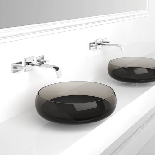 Lavabo da appoggio - Glo Ball Murano - GLASS DESIGN Srl - in vetro di Murano / in Pert® / personalizzabile