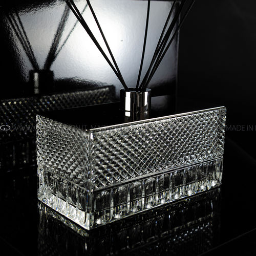 Distributore di sapone professionale - ICESSENCE RAMADA - GLASS DESIGN Srl - da appoggio / in cristallo / manuale