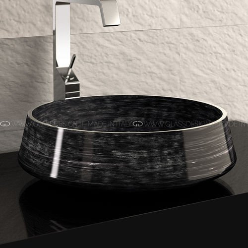 Lavabo da appoggio - Exté / Exté Lux - GLASS DESIGN Srl - in alluminio / rotondo / senza foro