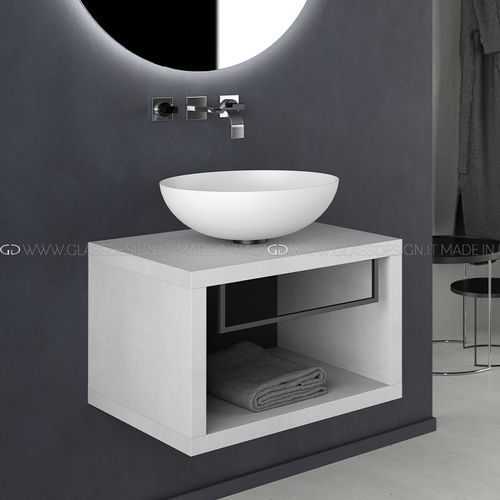 Mobile lavabo sospeso - Imai 60 - GLASS DESIGN Srl - in legno / contemporaneo / senza ante