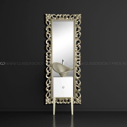 Mobile lavabo da appoggio - MONNALISA PRESTIGE / FLORENCE / CLASS - GLASS DESIGN Srl - in legno / contemporaneo / 1 porta