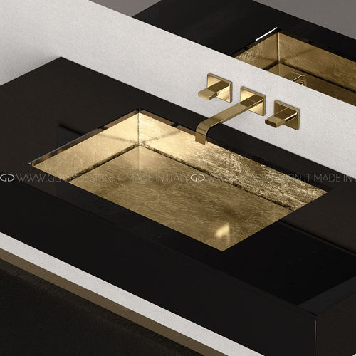 Lavabo sottopiano - Blade Lux / Blade Lux Sotto - GLASS DESIGN Srl - in Pert® / rettangolare / senza foro
