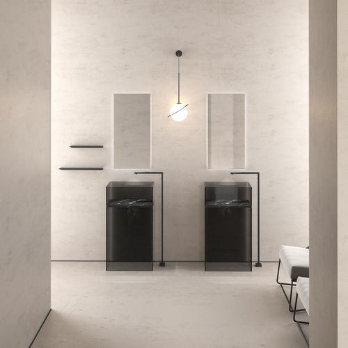Lavabo autoportante - SKYLINE MARBLE 90 - GLASS DESIGN Srl - in marmo / in vetro / rettangolare