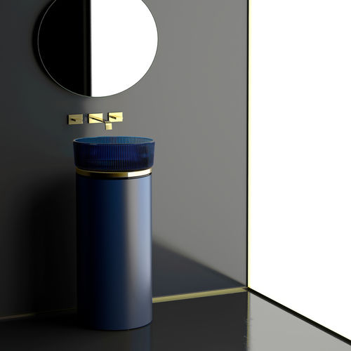 Mobile lavabo da appoggio - MADISON COMPOSITION - GLASS DESIGN Srl - in metallo / in vetro / contemporaneo