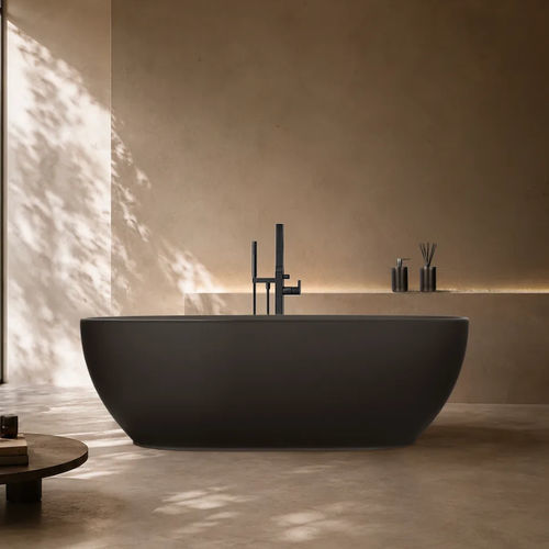 Vasca da bagno ovale - LUMINA - GLASS DESIGN Srl - ad isola / in vetro