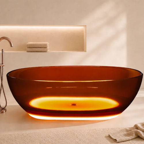 vasca da bagno con illuminazione - GLASS DESIGN Srl