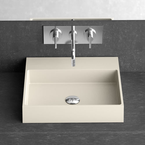 Lavandino da appoggio - DISEGNO OVER - GLASS DESIGN Srl - rettangolare / in ceramica