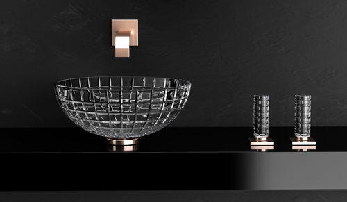 Miscelatore doppio comando per lavabo - GLAMOROUS LUXOR - GLASS DESIGN Srl - da appoggio / in cristallo / da bagno