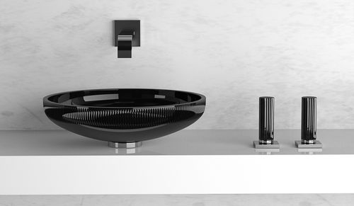 Miscelatore doppio comando per lavabo - GLAMOROUS CLIVIA - GLASS DESIGN Srl - da appoggio / in cristallo / da bagno