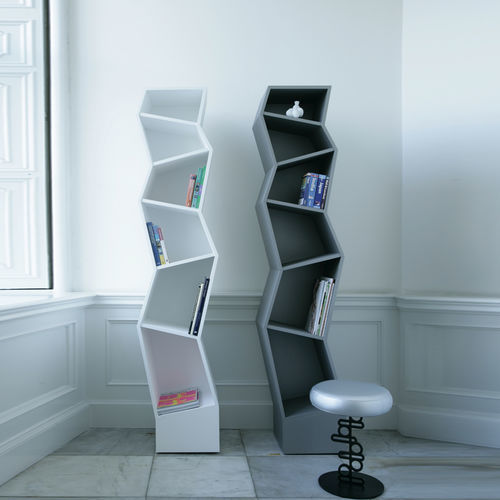 Libreria contemporanea - Empire - Quodes - in MDF laccato / bianca / nera