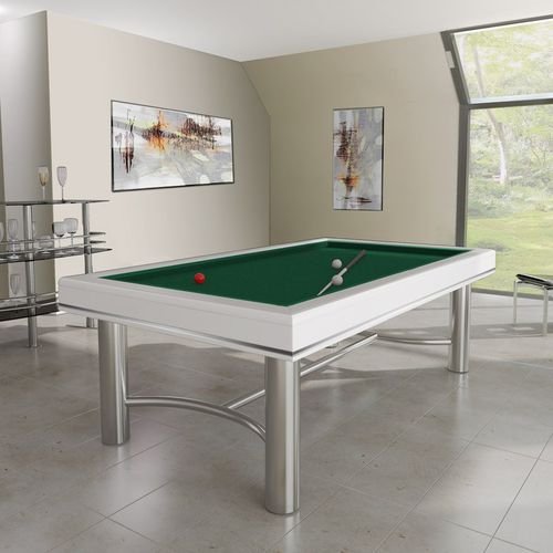 Tavolo da biliardo contemporaneo - STEEL-HARMONY - EUROBILLARDS - per uso residenziale / in rovere / in faggio