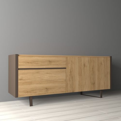 Credenza in stile industriale - FABRIK - EUROBILLARDS - in rovere / in acciaio verniciato / con cassetti