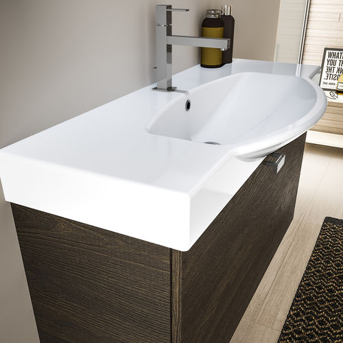 Lavabo da incasso - CONSOLLE - AZZURRA ARREDOBAGNO - in ceramica / in legno / con cassetti integrati