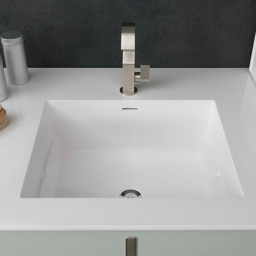 Lavabo da incasso - LIMEWASH_06 - AZZURRA ARREDOBAGNO - in ceramica / con miscelatore / quadrato
