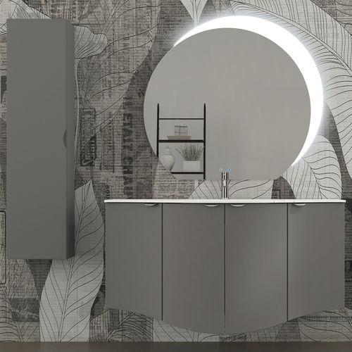 Mobile lavabo sospeso - ONDA - BADEN HAUS - in vetro / in resina / contemporaneo