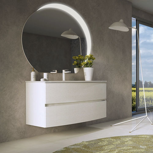 Mobile lavabo sospeso - DALILA - BADEN HAUS - in ceramica / in vetro / in resina